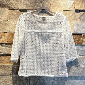 Elegant casual White Lace Women's Top
